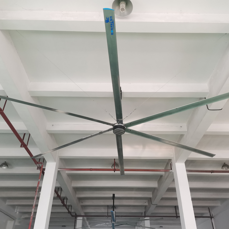 24ft Endüstriyel Tavan Fanı Dış Rotör Kalıcı Mıknatıs fırçasız DC Motor