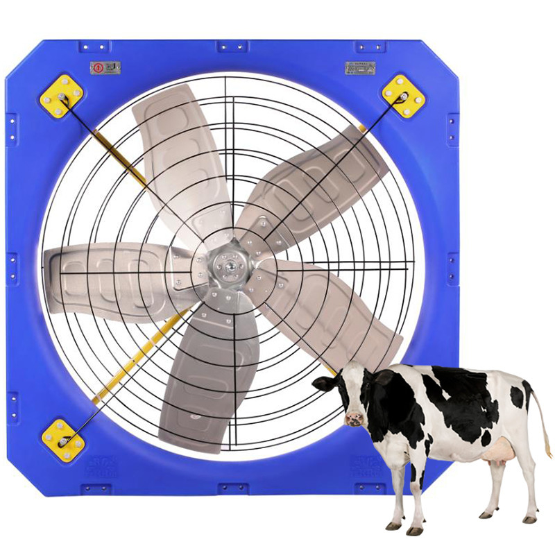 Hava hacmi Yüksek dayanıklı Çift katmanlı PE Çerçeve PMSM Motoru ile Hayvanlık Havalandırma Fanları