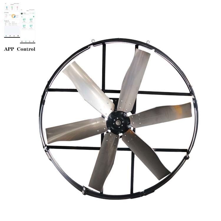 Zincirler için önceden kurulu göz bultları Endüstriyel Panel Fan 72 Inch 120193m3/h 4A Güç