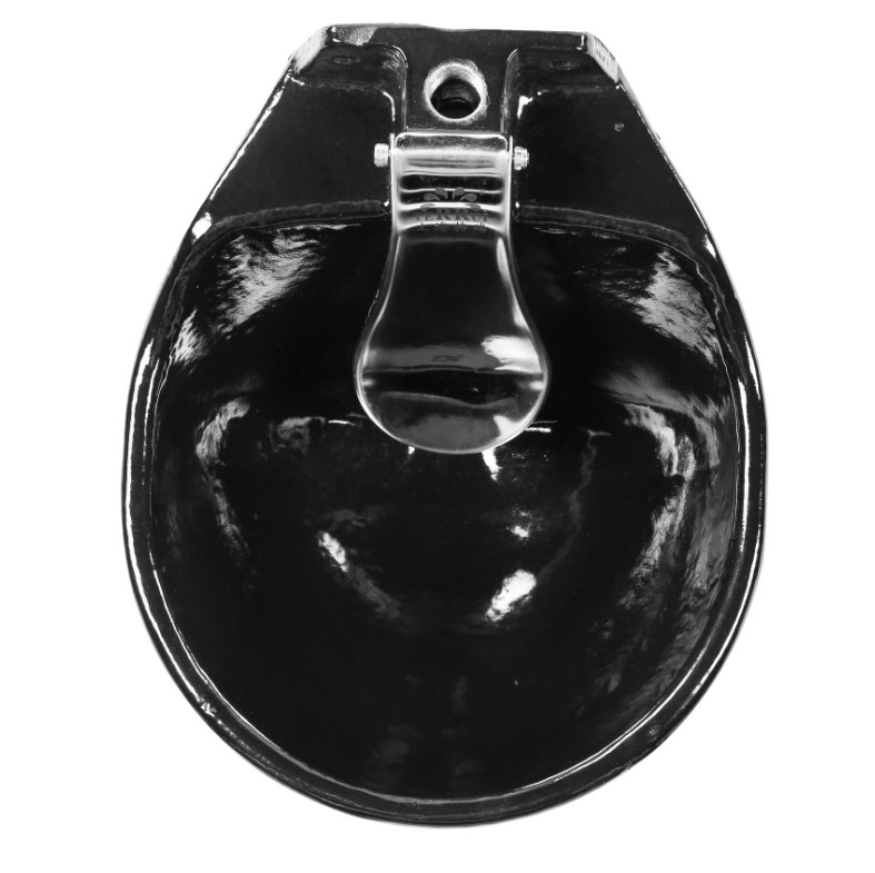 Şık siyah su kasesi, 1.7 litre kapasite ve 4.7 kg ağırlığında.