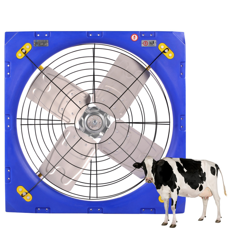 Yüksek Güçlü Çift Katmanlı PE Hayvancılık Dolaşım Ventilatörü 38 Blade Diametresi 28273m3/h Hava akışı 410w Giriş Gücü