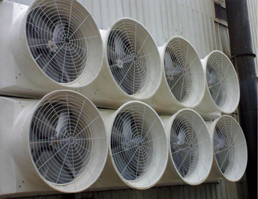 850W 48'56 m3/s hava hacmi/W ve IP55 koruma seviyesi ile egzoz fanı