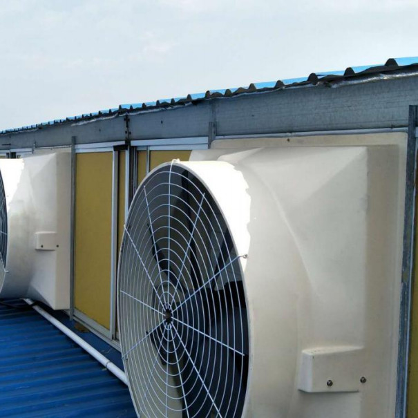 48000m3/h IP55 Endüstriyel Egzoz Ventilatörleri 3φ 380V/50Hz 850W Hava akışı işlemleri için güç