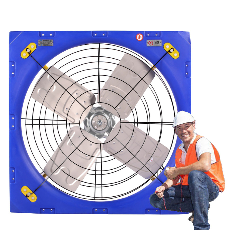 Hava akışı Dolaşım Fan PE Çerçeve Hayvancılık Havalandırma 38/0.96m Blade Diameter 410w Girdi Gücü