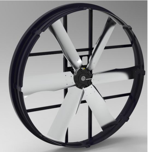 Endüstriyel egzoz 72006m3/h hava akışı 1200W gücü düşük gürültü seviyesi ve geniş uygulama ile 55'''panel fan
