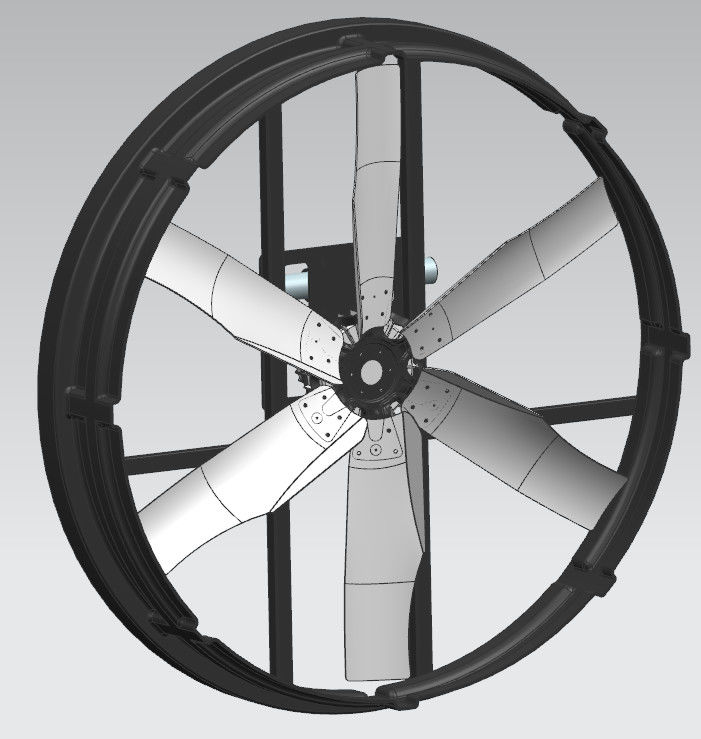 IP55 Koruma Seviyesi Uzun Süren Soğutma Performansı için 6 pcs Alloy Blade Malzemesi ile Endüstriyel Fan
