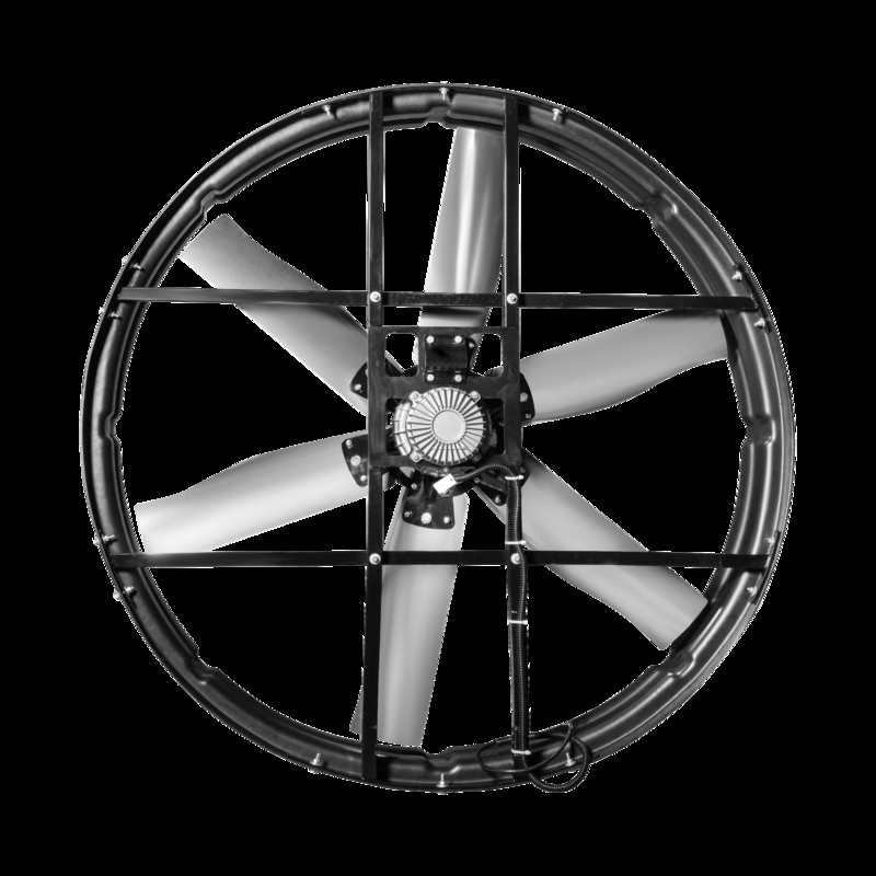 IP55 koruma seviyesi ve endüstriyel egzoz için 345r/min dönüş hızı ile 2000W 72 panel fanı