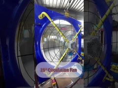 Verimlilik Hayvancılık Havalandırma Ventilatörü DC Motor Sessiz Çalışma Galvanizli Çelik Kabuk